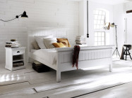 Białe łóżko Halifax 160, SEART