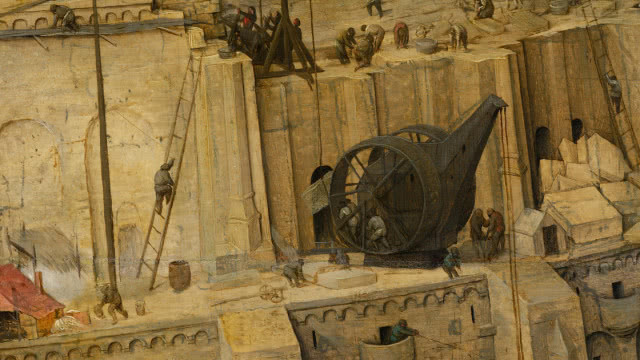 machina na piętrze budowli