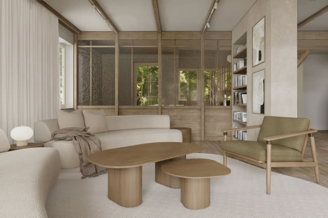 Wnętrze salonu Domek B_technika komputerowa