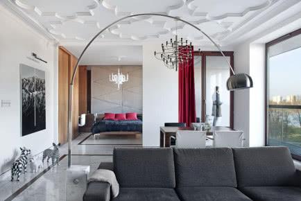 Nowoczesny salon w minimalistycznym stylu