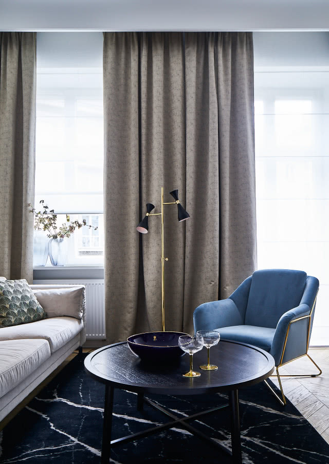 Kącik do relaksu w salonie