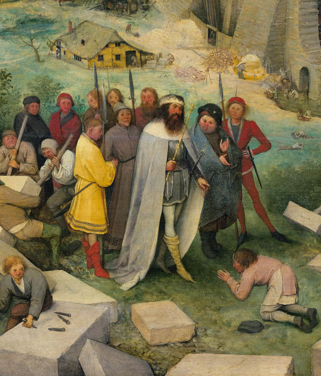 orszak króla, król idzie pod baldachimem