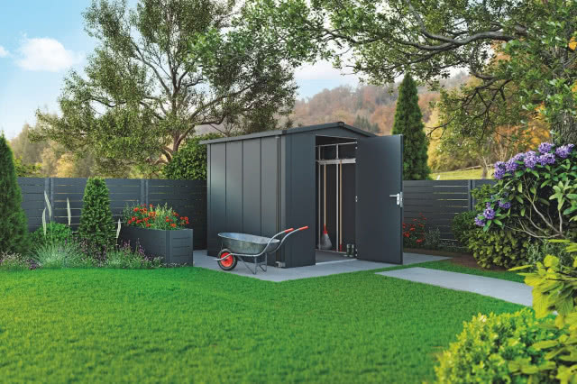 Domek narzędziowy szary