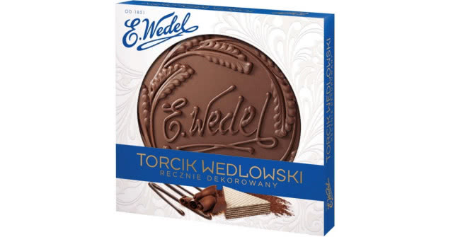 opakowanie z torcikiem wedlowskim