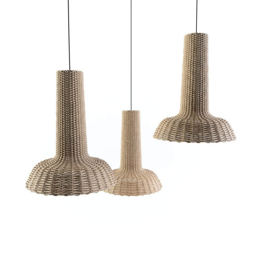 Zestaw wiklinowych lamp Strikha, Faina...