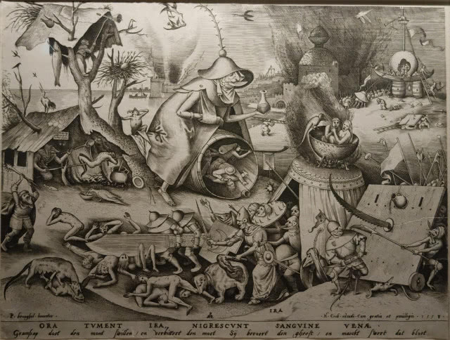 ktoś zamachnął się maczugą, inny jest zjadany przez jakiegoś potwora