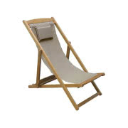 Leżak składany drewniany Blooma taupe 