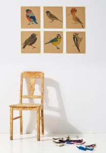 Dla wielbicieli ptaków Małgosia stworzyła całą serię plakatów