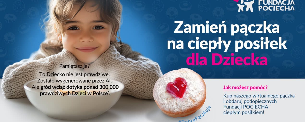 Szósta edycja „Zamień pączka na ciepły posiłek dla Dziecka”. Fundacja POCIECHA wspiera dzieci w całej Polsce