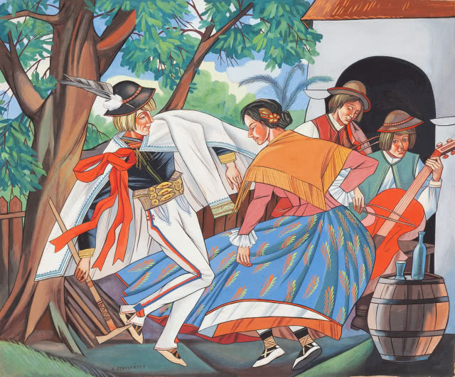 DESA Unicum, Zofia Stryjeńska, Taniec góralski, est. 140000-180000 zł