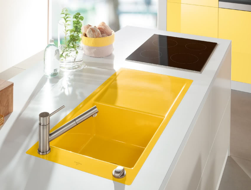 Żółty zlewozmywak Sunrise