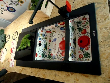 Zlewozmywak Cepelik w łowickie wzory, Emo...