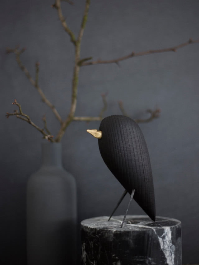 drewniany ptaszek, minimalizm