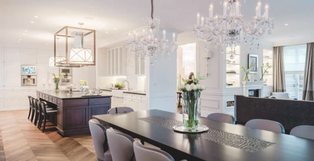 Jadalnia w stylu glamour