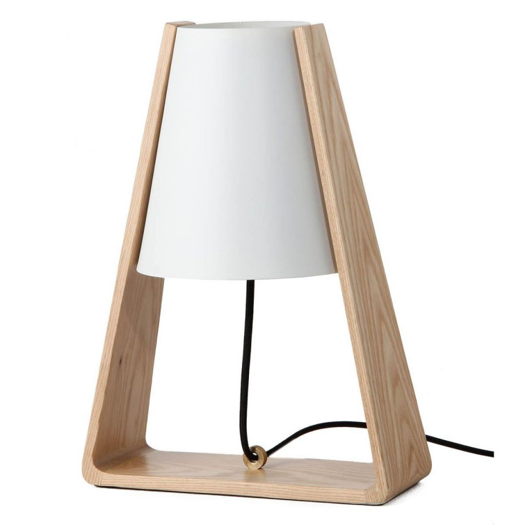 Drewniana lampa stołowa Bend Frandsen