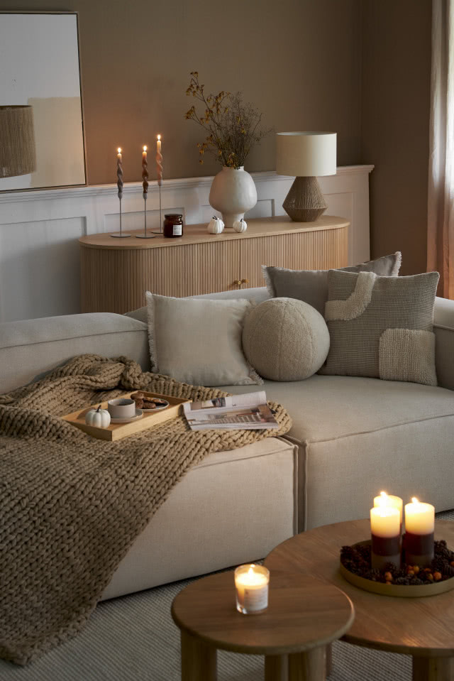 jesienny salon aranżacja