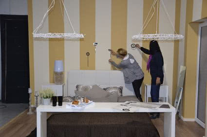 Przygotowanie stylizacji wnętrza podczas kursu,...