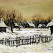 Wiesław Ochman, "Zima",olej, płótno, 38 x 55 cm,...