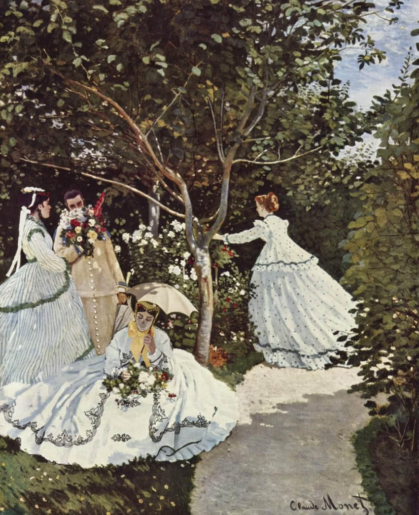 Claude Monet, "Kobiety w ogrodzie", jeden z...