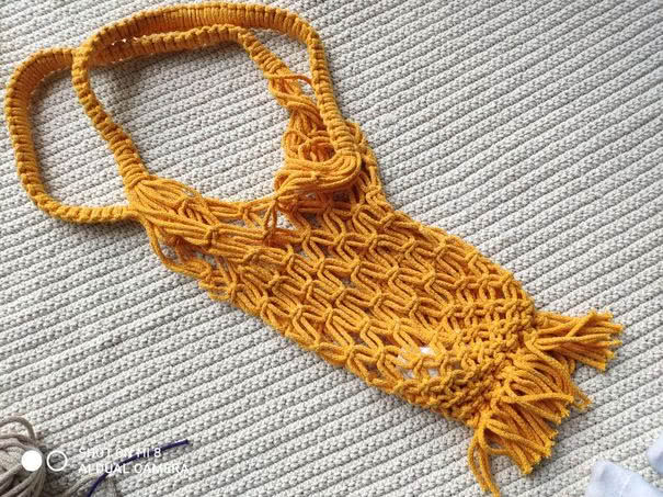 torba z makramy diy