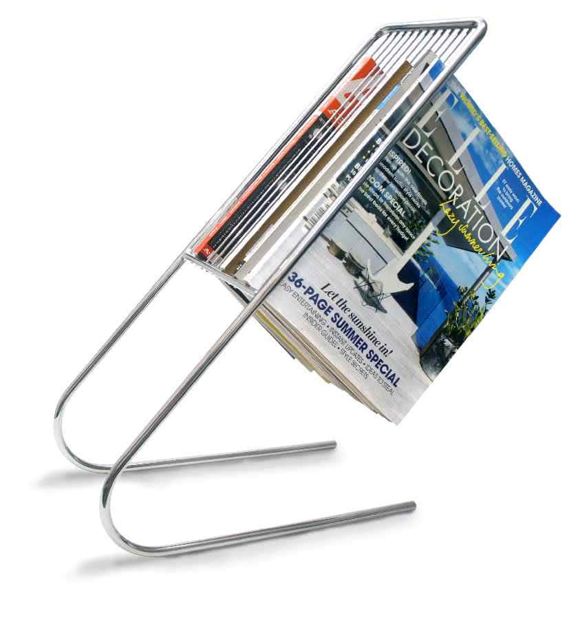 Stojak na magazyny Float ze stali chromowanej,...