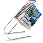 Stojak na magazyny Float ze stali chromowanej,...