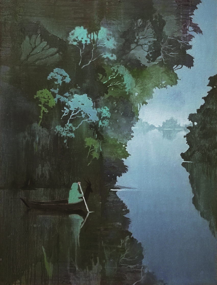 Agnieszka Zabrodzka, „Arkadia”, 2017, olej,...