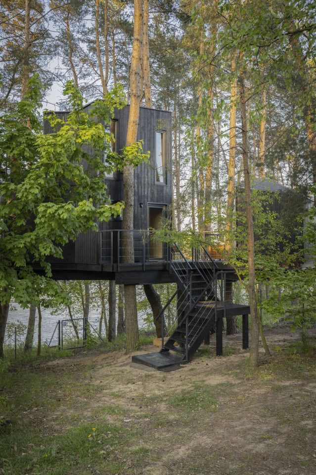 drewniany domek 35m2 z zewnątrz