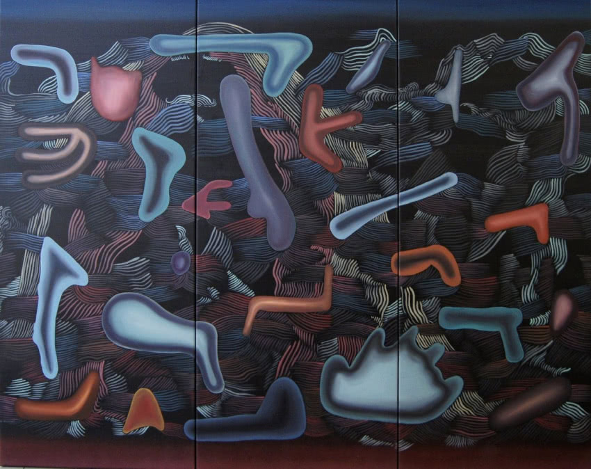 Ziemowit Fincek, "Pejzaż umysłu", 2014 r., olej,...