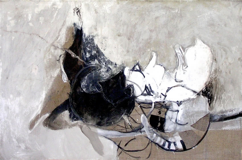 „Instynktownie 2” (2008), akryl na płótnie, 80 x...