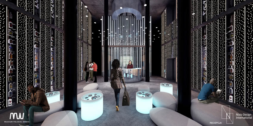 Wejście do Muzeum Polskiej Wódki - projekt 