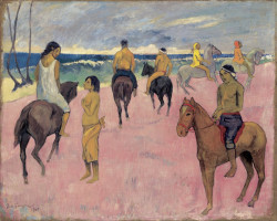 "Jeźdźcy na plaży (II)", 1902, olej, płótno, 73,8 x 92,4 cm, kolekcja prywatna, Paul Gaugin