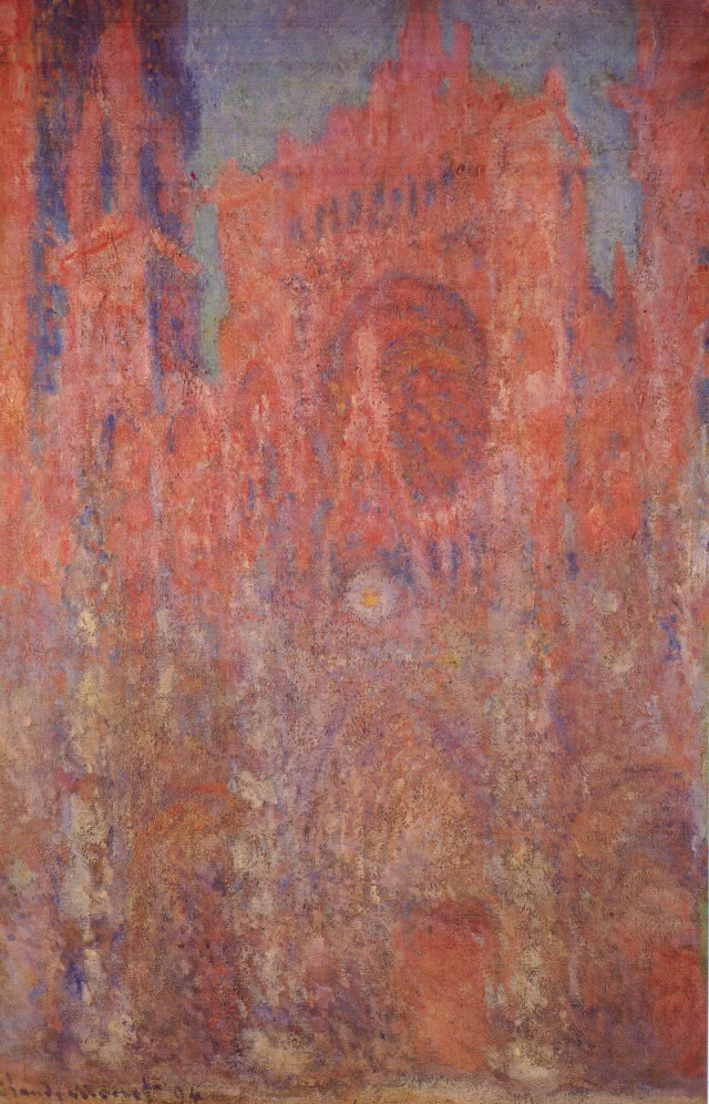 katedra, niewyraźna, w czerwieniach