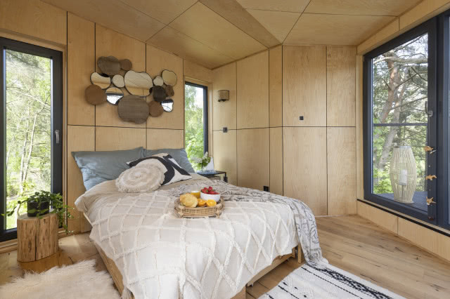 drewniany domek 35m2 wnętrze