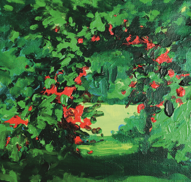 Grzegorz Bolek, „Róża”, akryl, płótno, 18 x 20 cm,
1800 zł