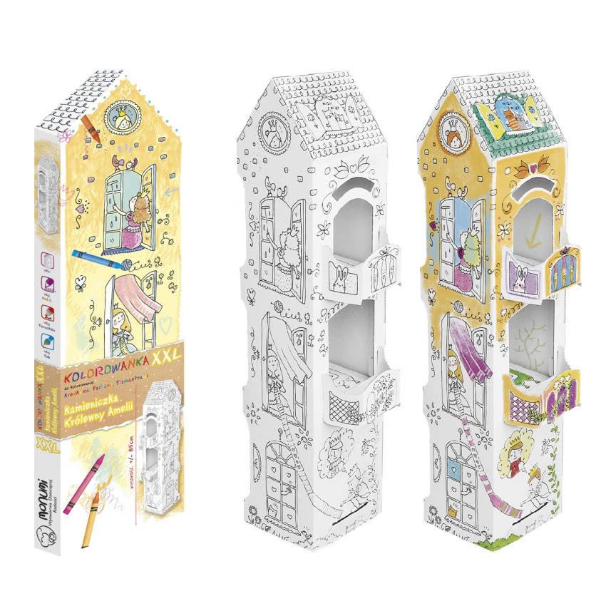 Kolorowanka 3D - Kamieniczka Królewny Amelli,...