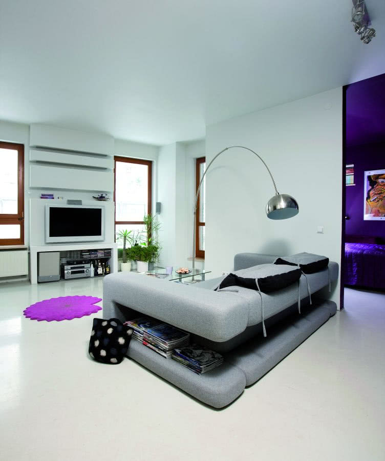 Salon w nowoczesnym apartamencie.