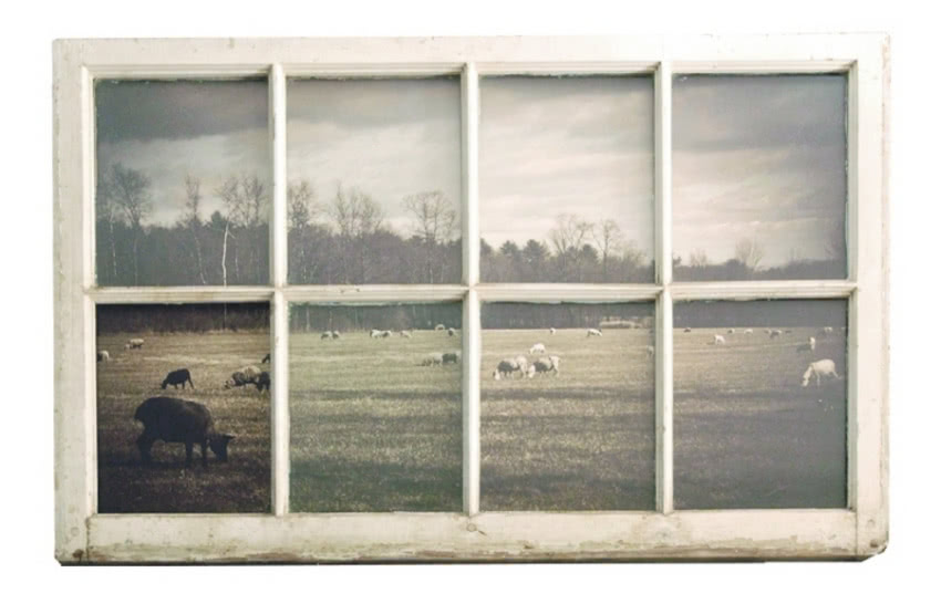 Obraz ze starego okna, etsy.com