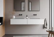 Arctic 1600 - nowoczesna szafka z podwójną umywalką, która odmieni organizację Twojej łazienki