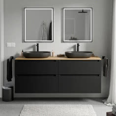 Szafka pod umywalkę VIREO 160 cm zachwyca przestronnością i minimalistycznym stylem