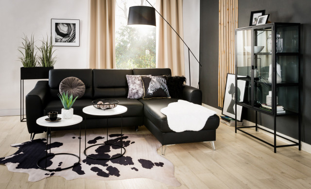 czarno-biały wystrój