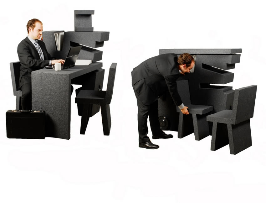 Kruikantoor - składane biuro na kółkach, to...