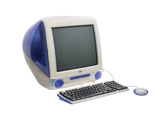 Apple iMac G3 w błękitnej obudowie