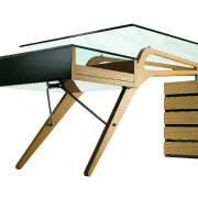 T-NO.1 - biurko z czarnego jesionu, szer. 280 x...