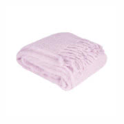 Różowy moherowy pled