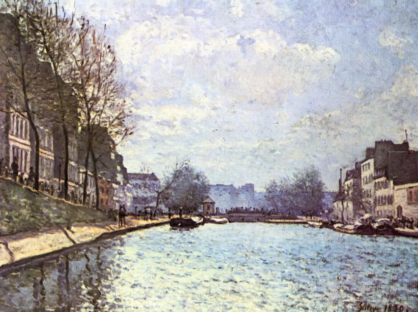 Alfred Sisley, "Kanał Saint Martin"