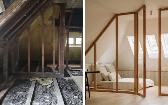 Metamorfoza mieszkania na poddaszu ze skosami