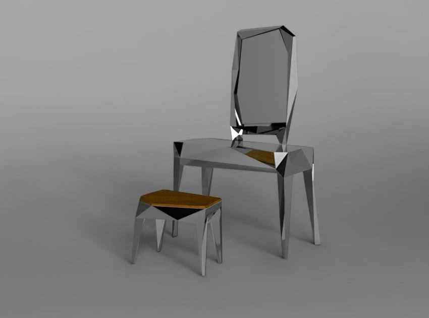 Toaletkę z taboretem Hannes Grebin zaprojektował...