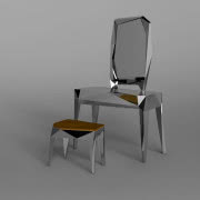 Toaletkę z taboretem Hannes Grebin zaprojektował...