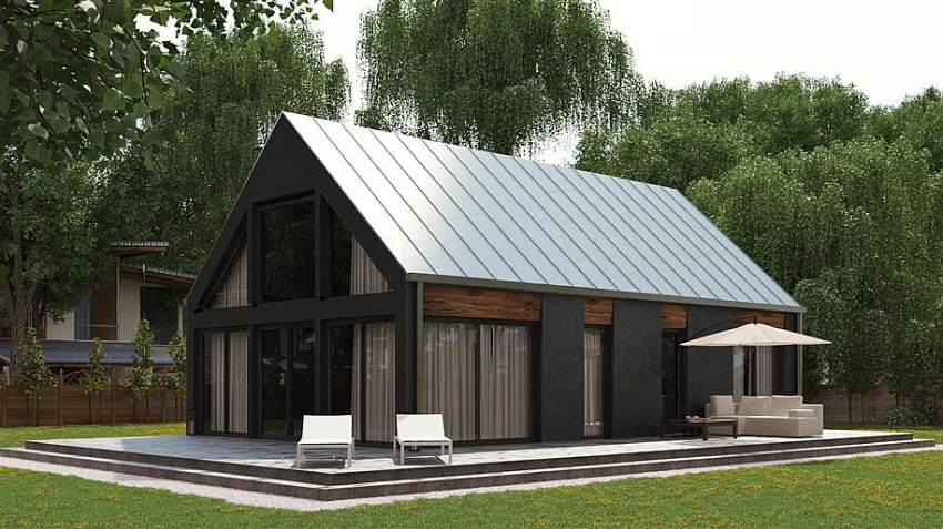 Projekt domu drewnianego uA67, EXTRADOM.PL